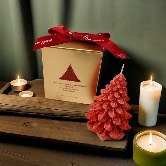 Christmas tree shape scented candle