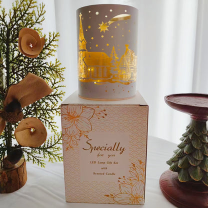 Christmas reindeer scented candles | contain light sources