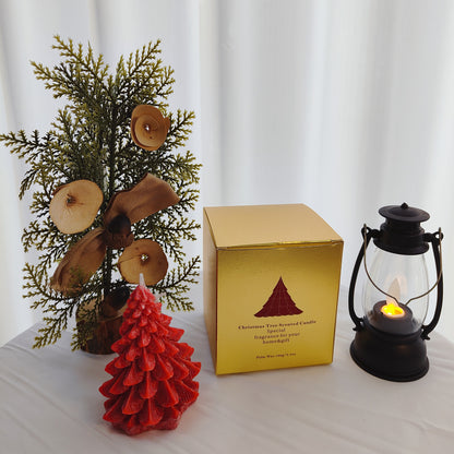 Christmas tree shape scented candle