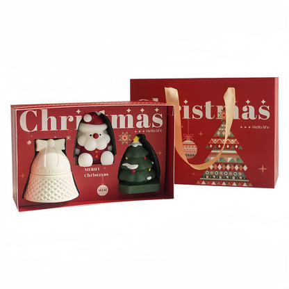 Christmas tree and bell scented candle gift box Give gifts to friends